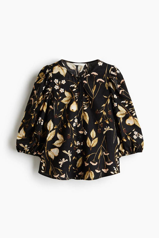 Linen blended top